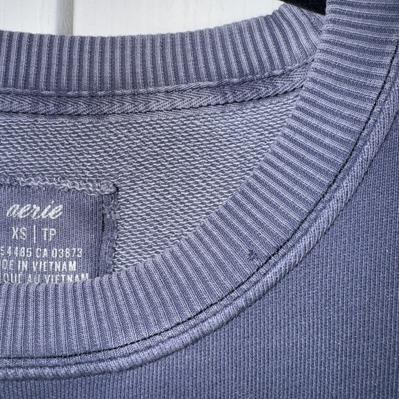 Aerie Sweatshirt Womens XS Upstate Crewneck Pullover Fleece Spell Out Casual - Picture 2 of 10